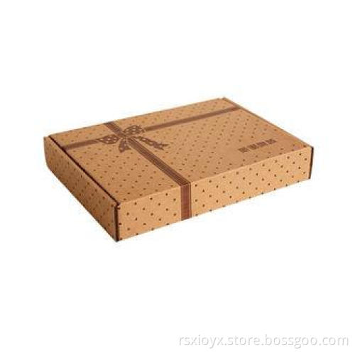 T-shirt Packaging Boxes Kraft Paper Rectangular Dots Packin